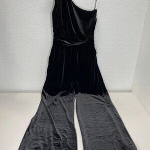Hyacinth House Velvet One-Shoulder Jumpsuit